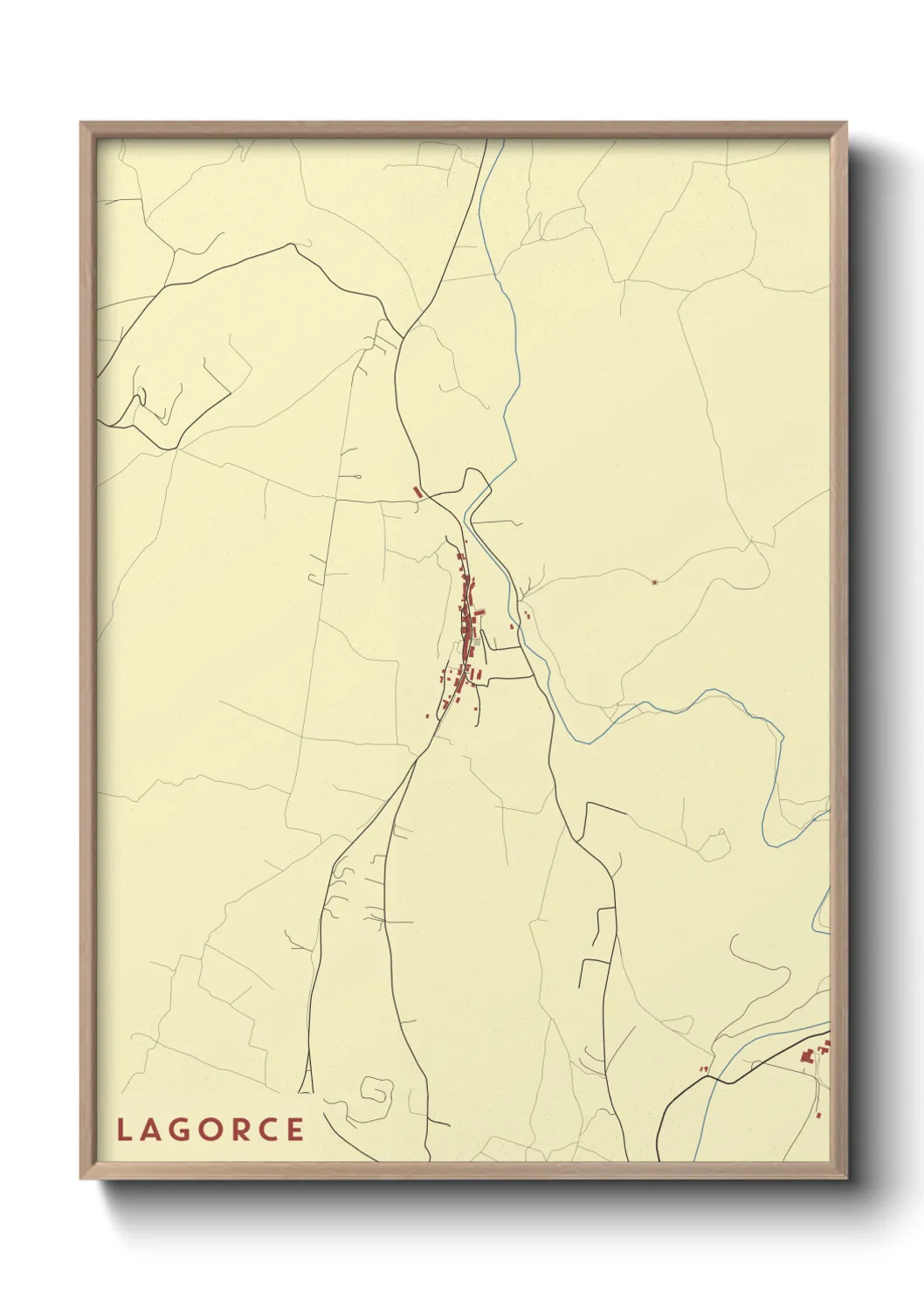 Une affiche de carte sur Lagorce