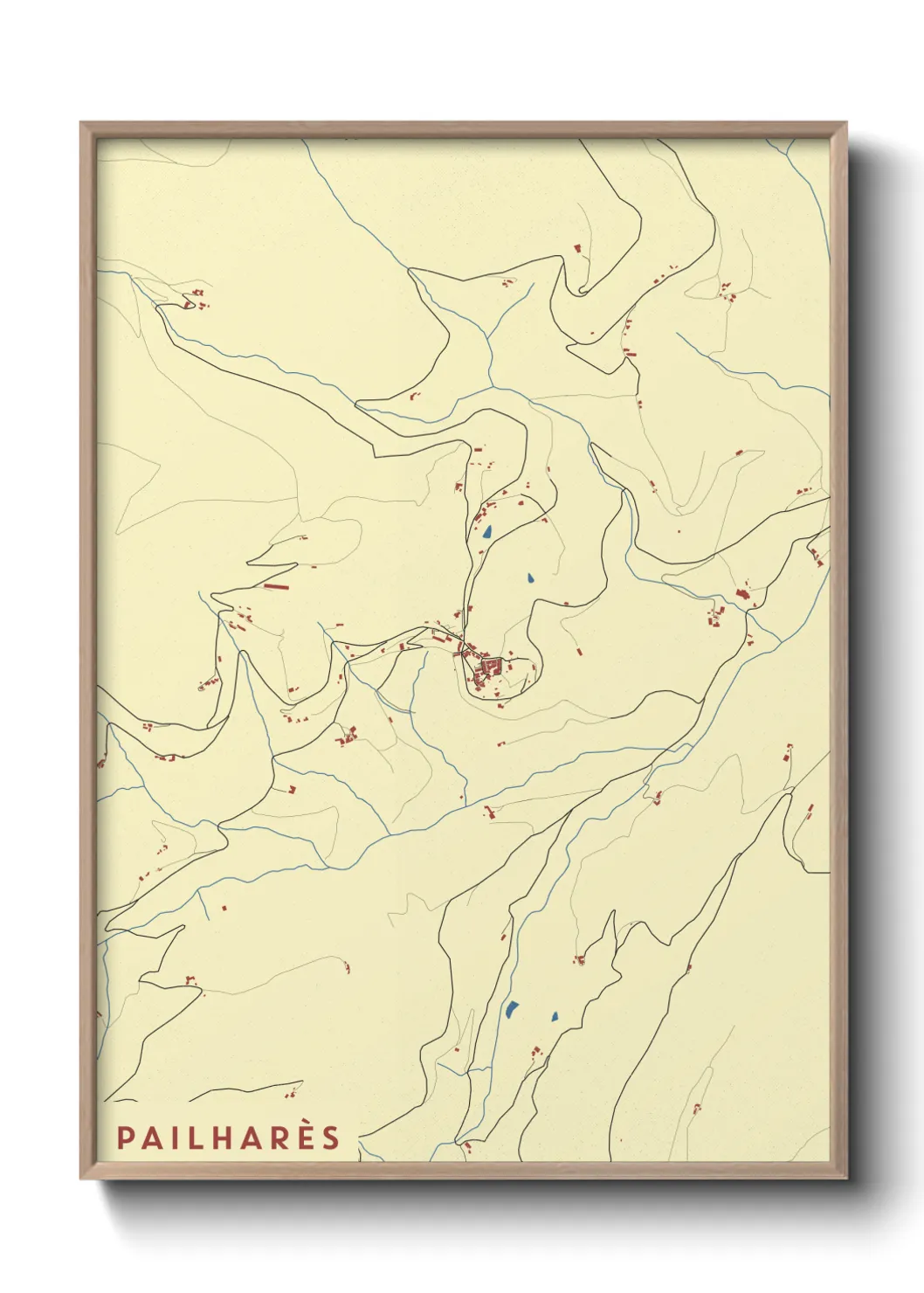 Une affiche de carte sur Pailharès