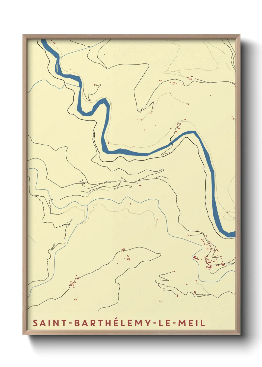 Un poster carteSaint-Barthélemy-le-Meil