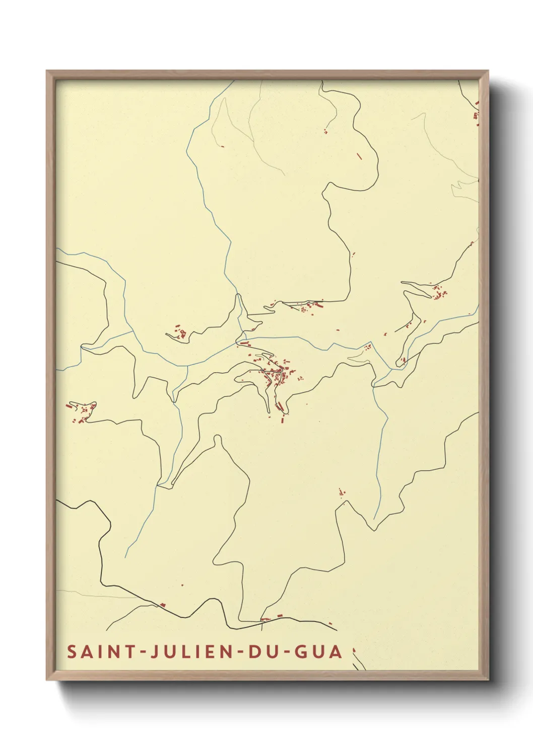 Un poster carteSaint-Julien-du-Gua