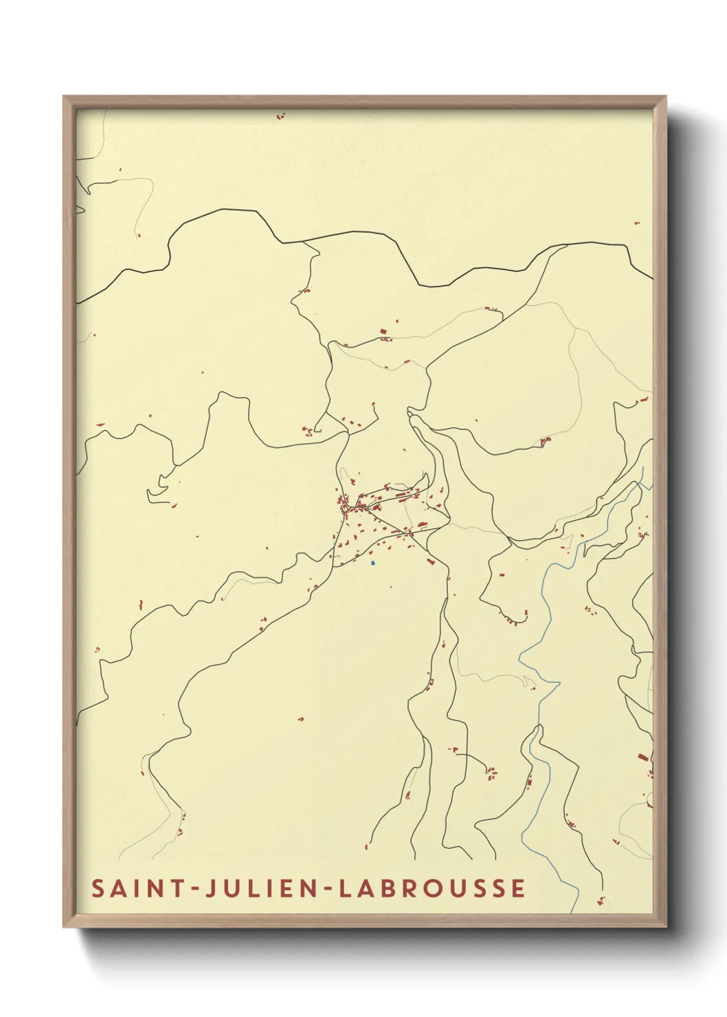 Un poster carteSaint-Julien-Labrousse