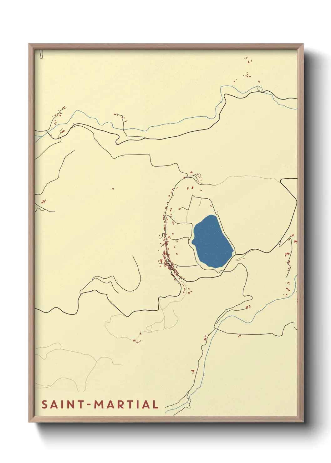 Une affiche de carte sur Saint-Martial