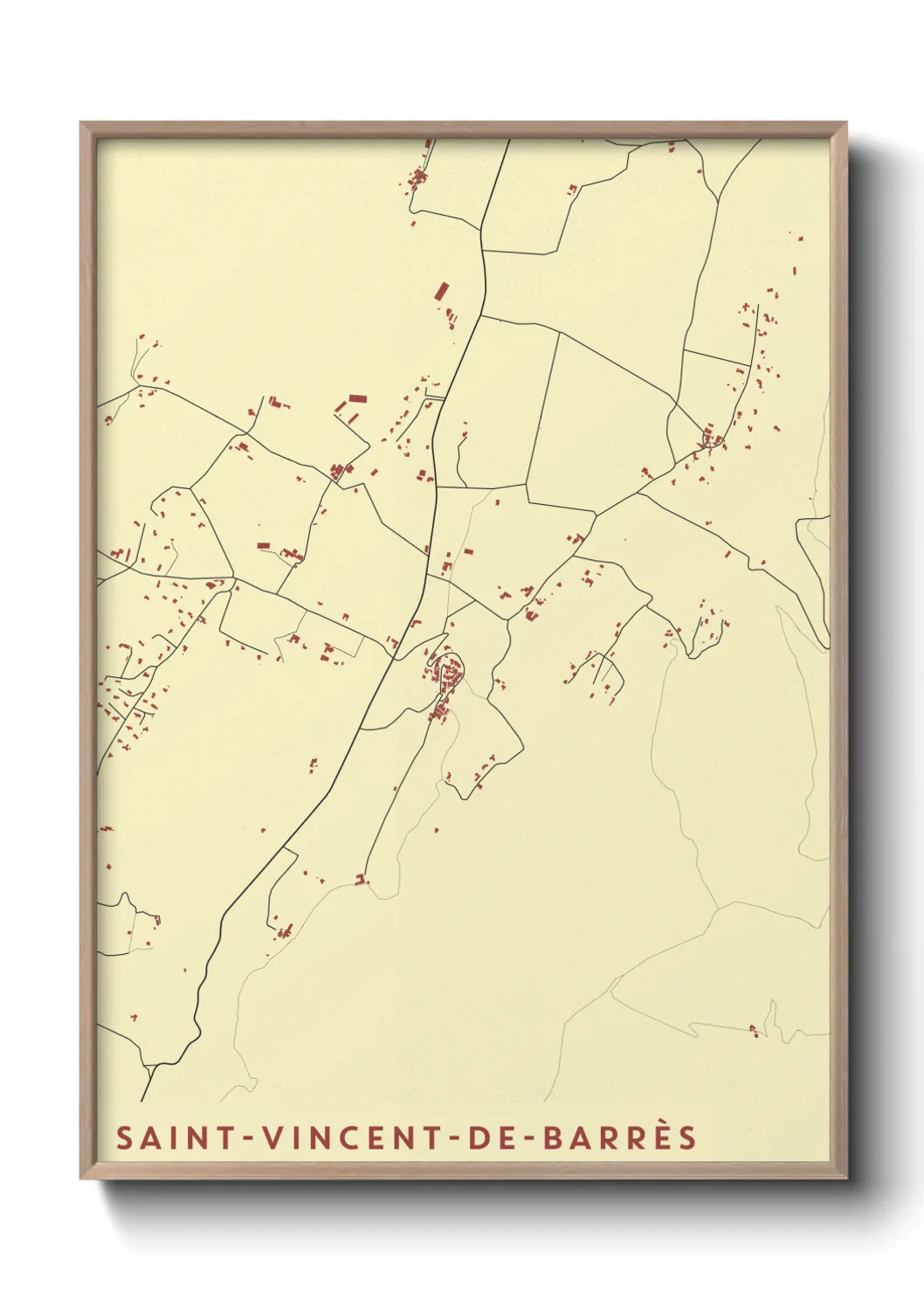 Un poster carteSaint-Vincent-de-Barrès
