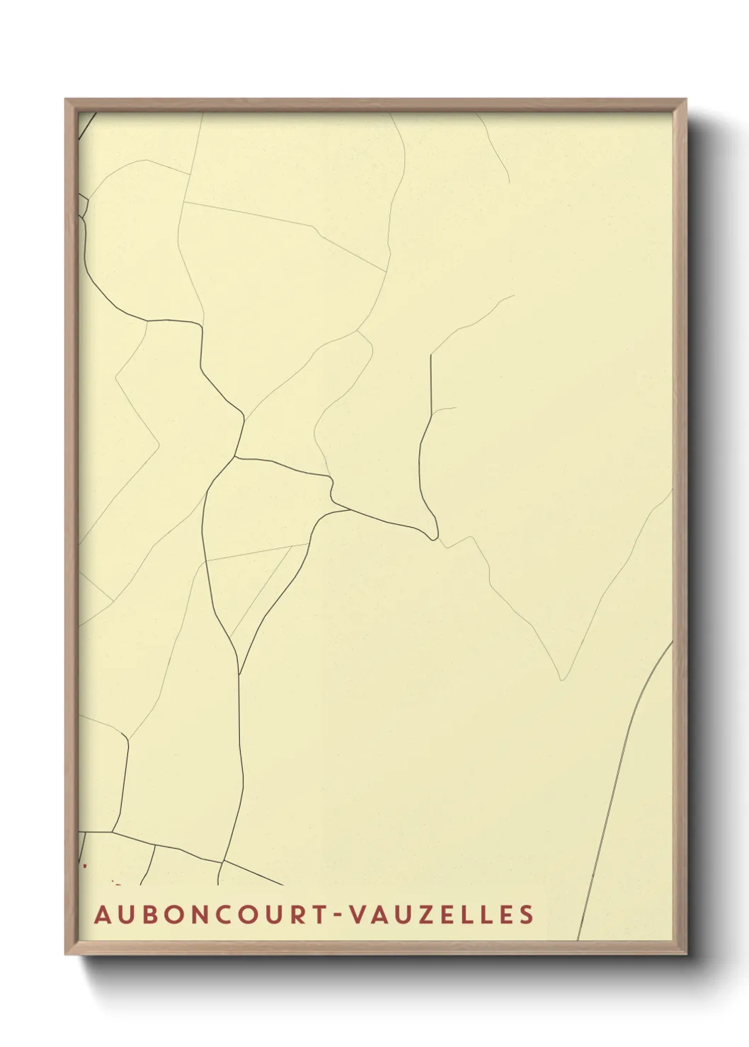 Un poster carteAuboncourt-Vauzelles