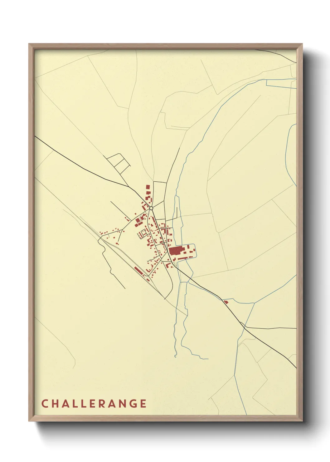 Une affiche de carte sur Challerange