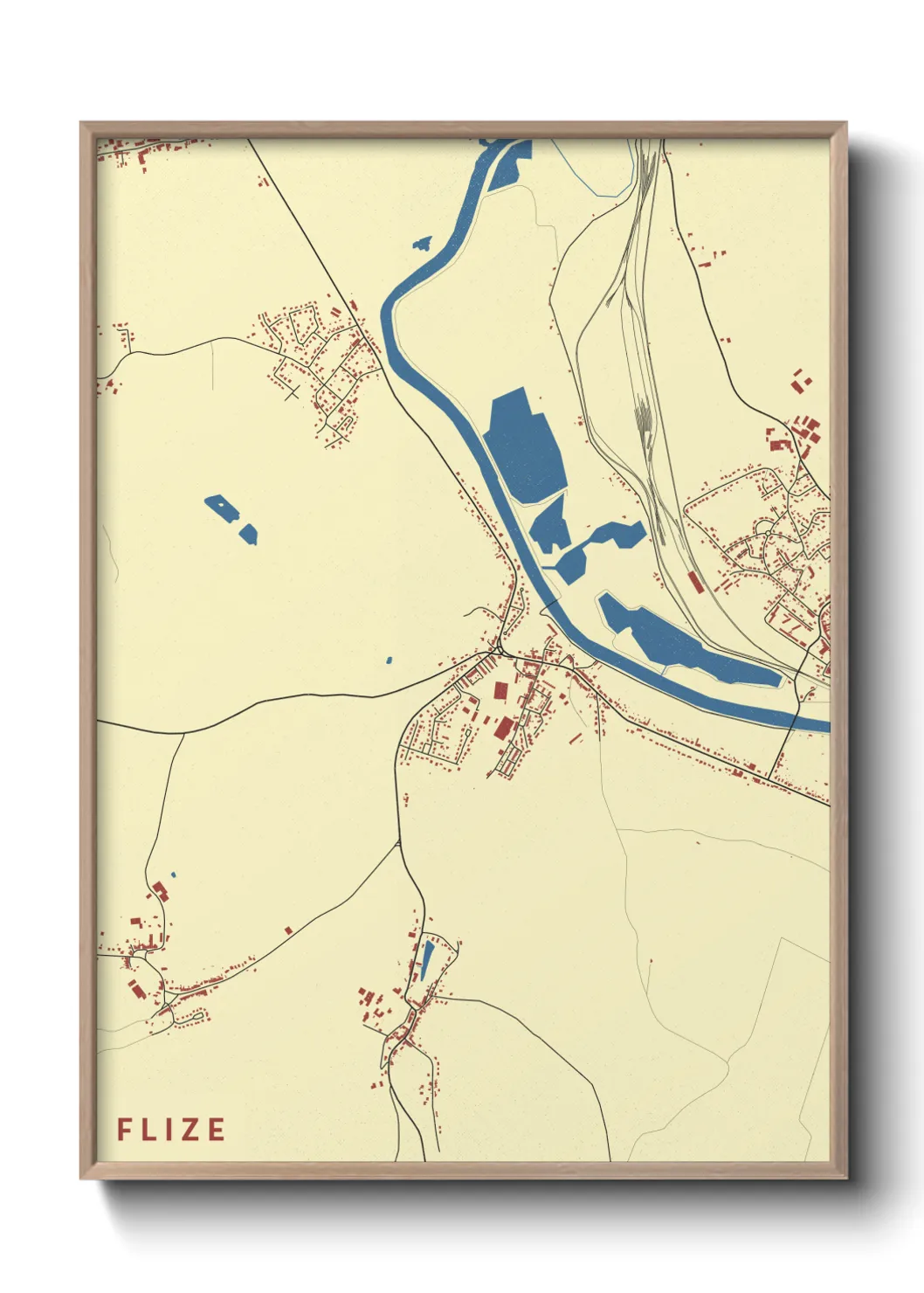 Une affiche de carte sur Flize