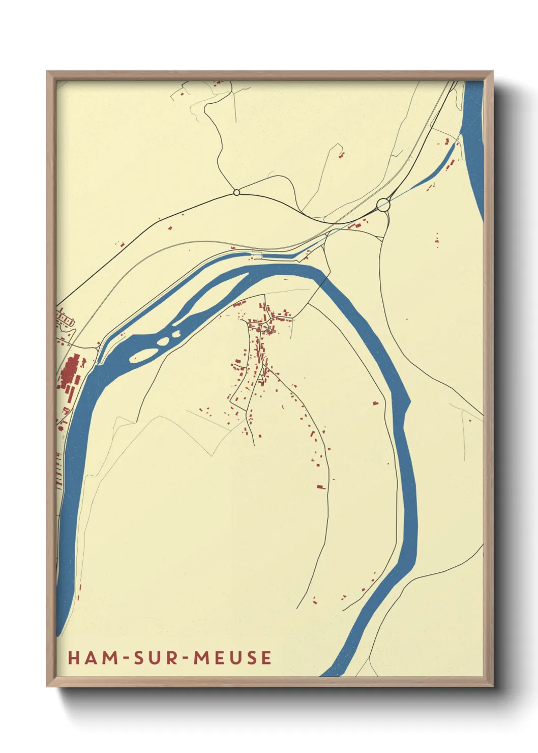 Un poster carteHam-sur-Meuse