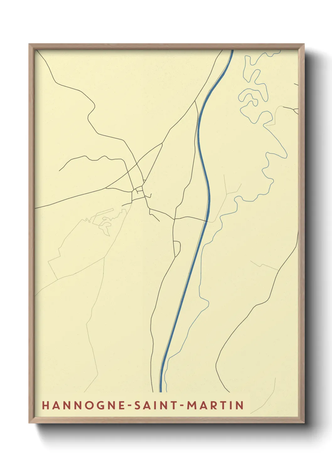 Un poster carteHannogne-Saint-Martin