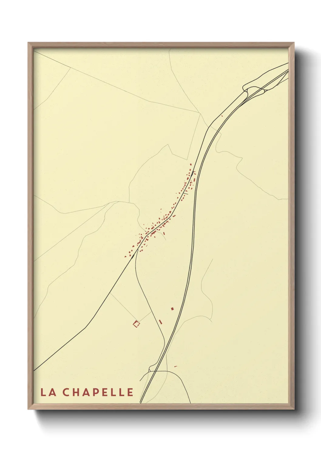 Une affiche de carte sur La Chapelle