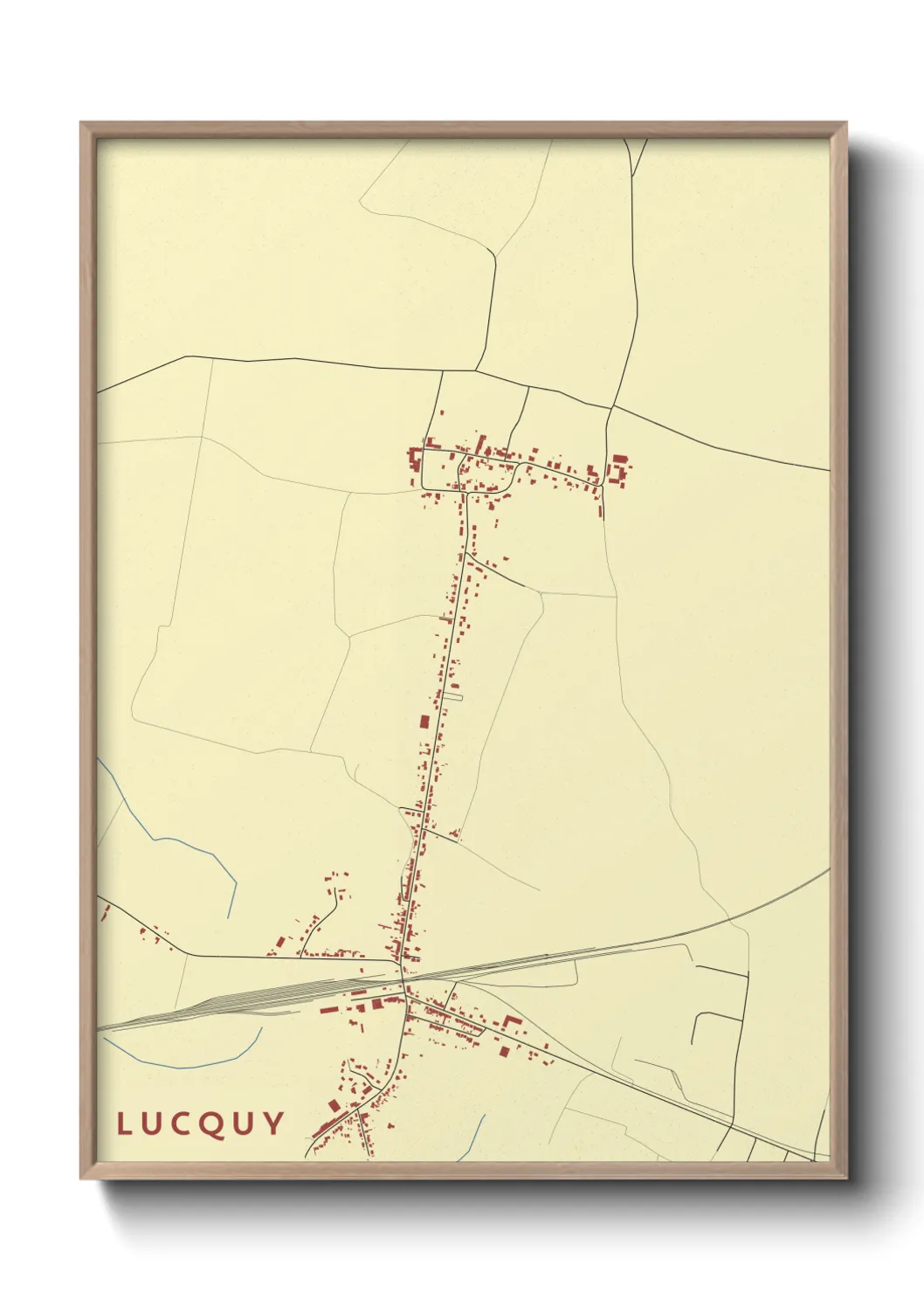 Une affiche de carte sur Lucquy