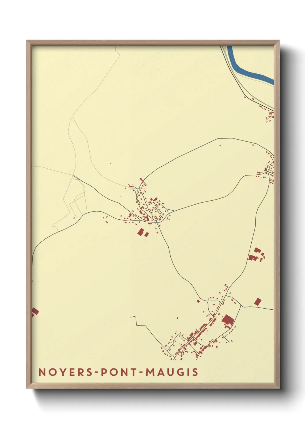 Un poster carteNoyers-Pont-Maugis