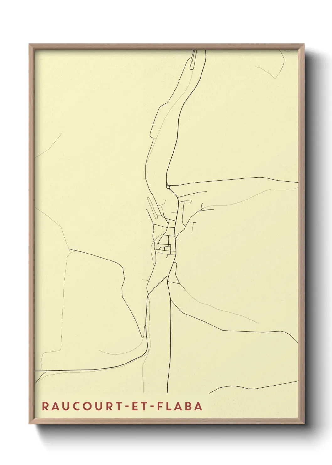 Une affiche de carte sur Raucourt-et-Flaba