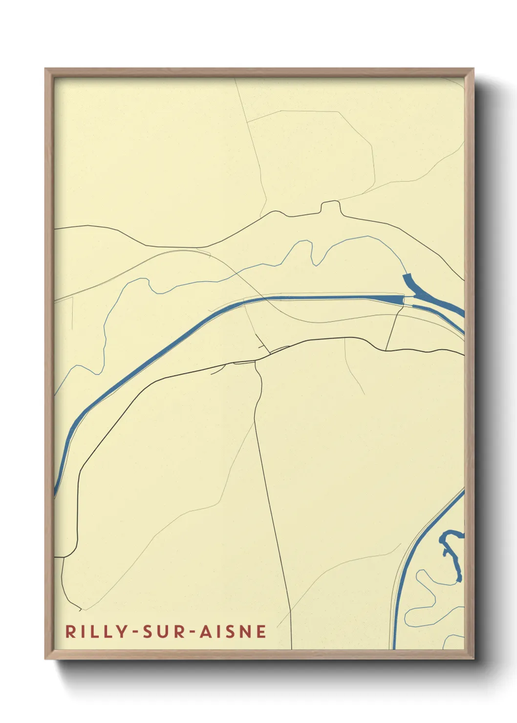 Un poster carteRilly-sur-Aisne