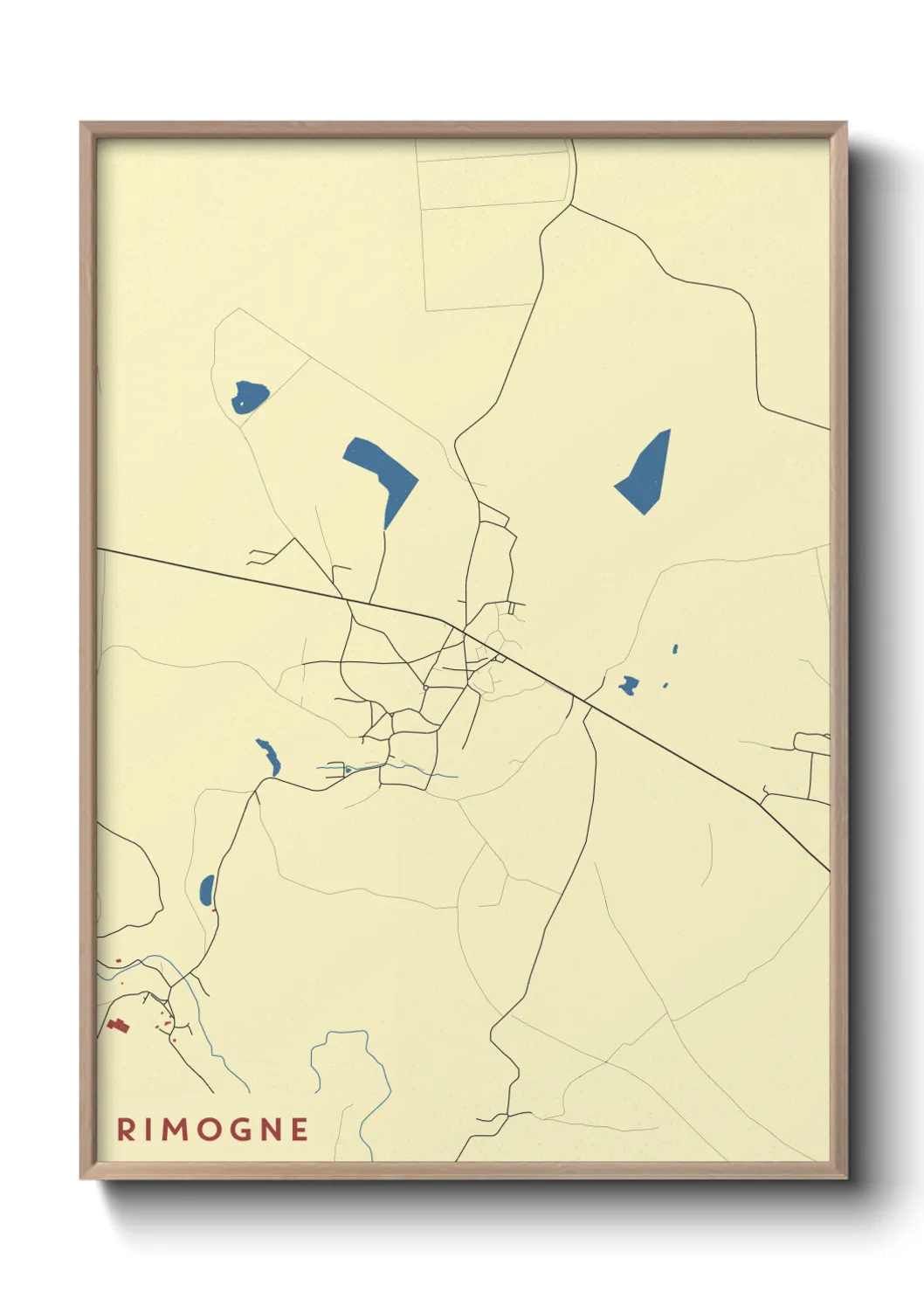Une affiche de carte sur Rimogne