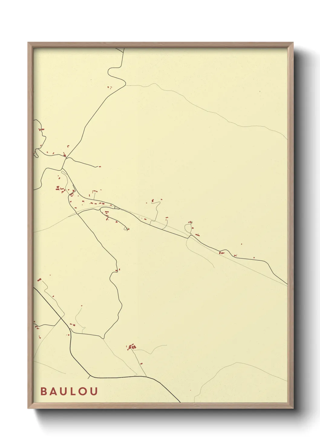 Une affiche de carte sur Baulou