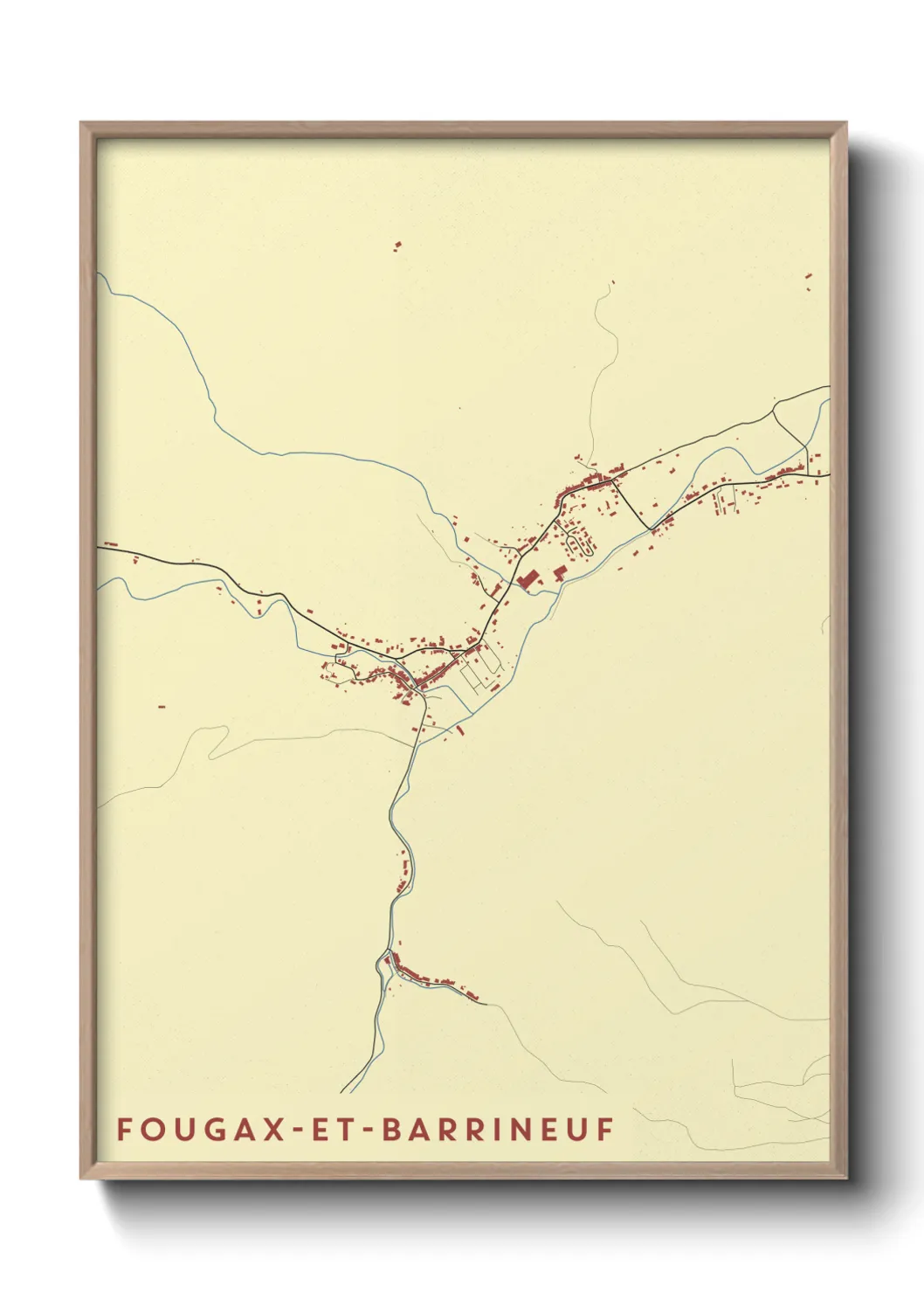 Un poster carteFougax-et-Barrineuf