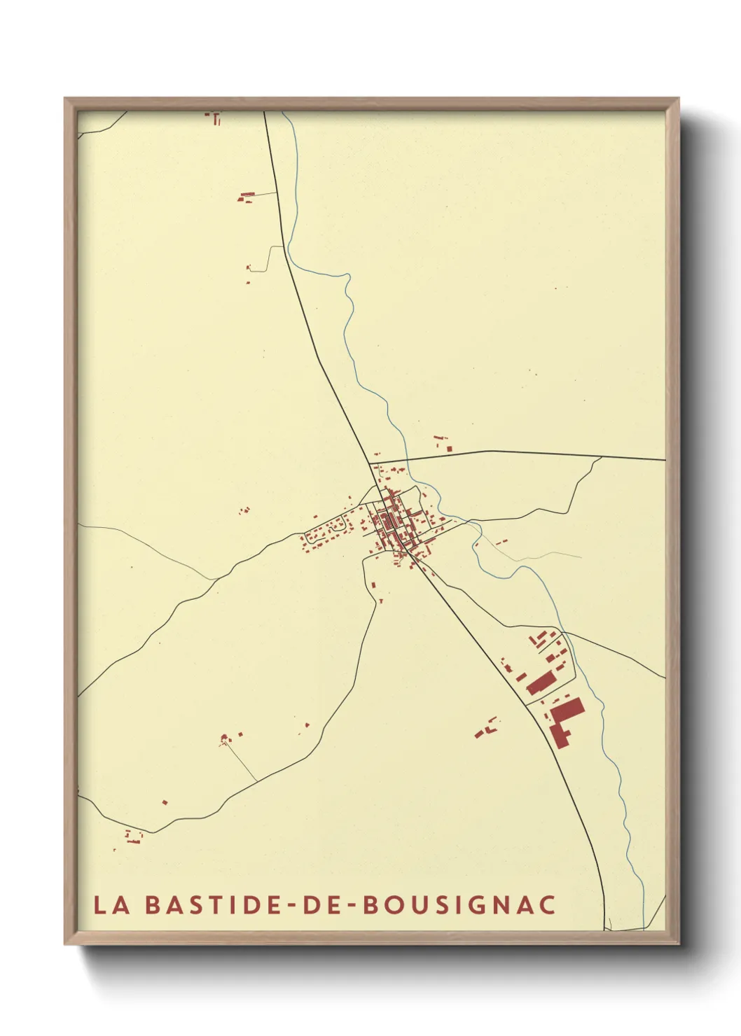 Une affiche de carte sur La Bastide-de-Bousignac