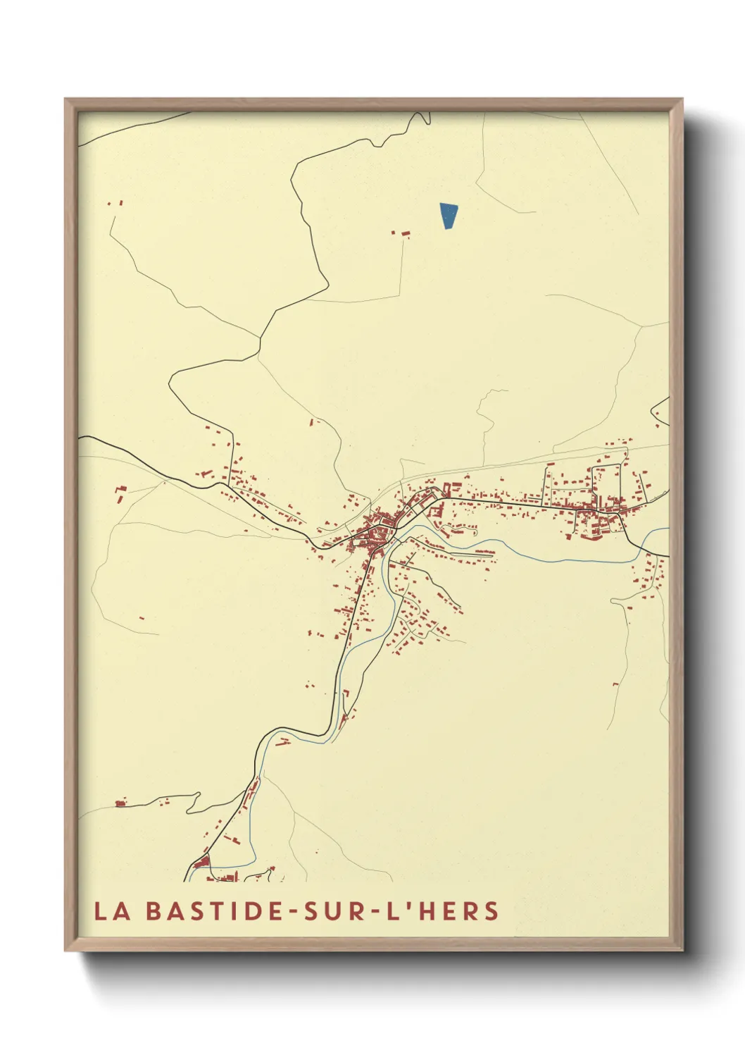 Un poster carteLa Bastide-sur-l'Hers
