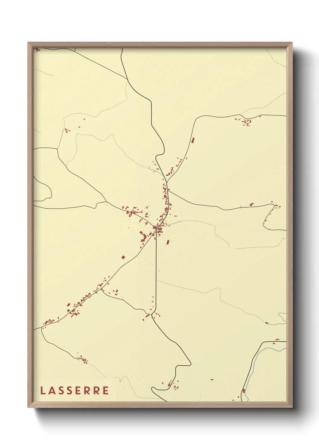 Une affiche de carte sur Lasserre