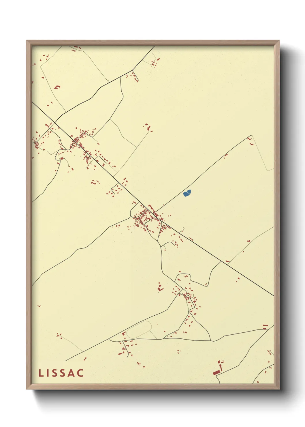 Une affiche de carte sur Lissac