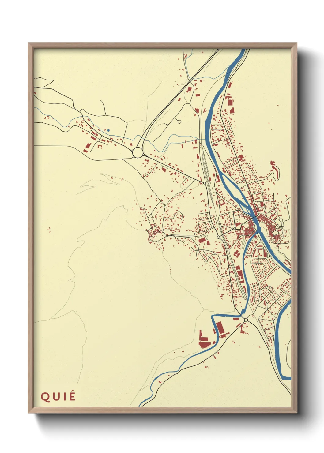 Une affiche de carte sur Quié