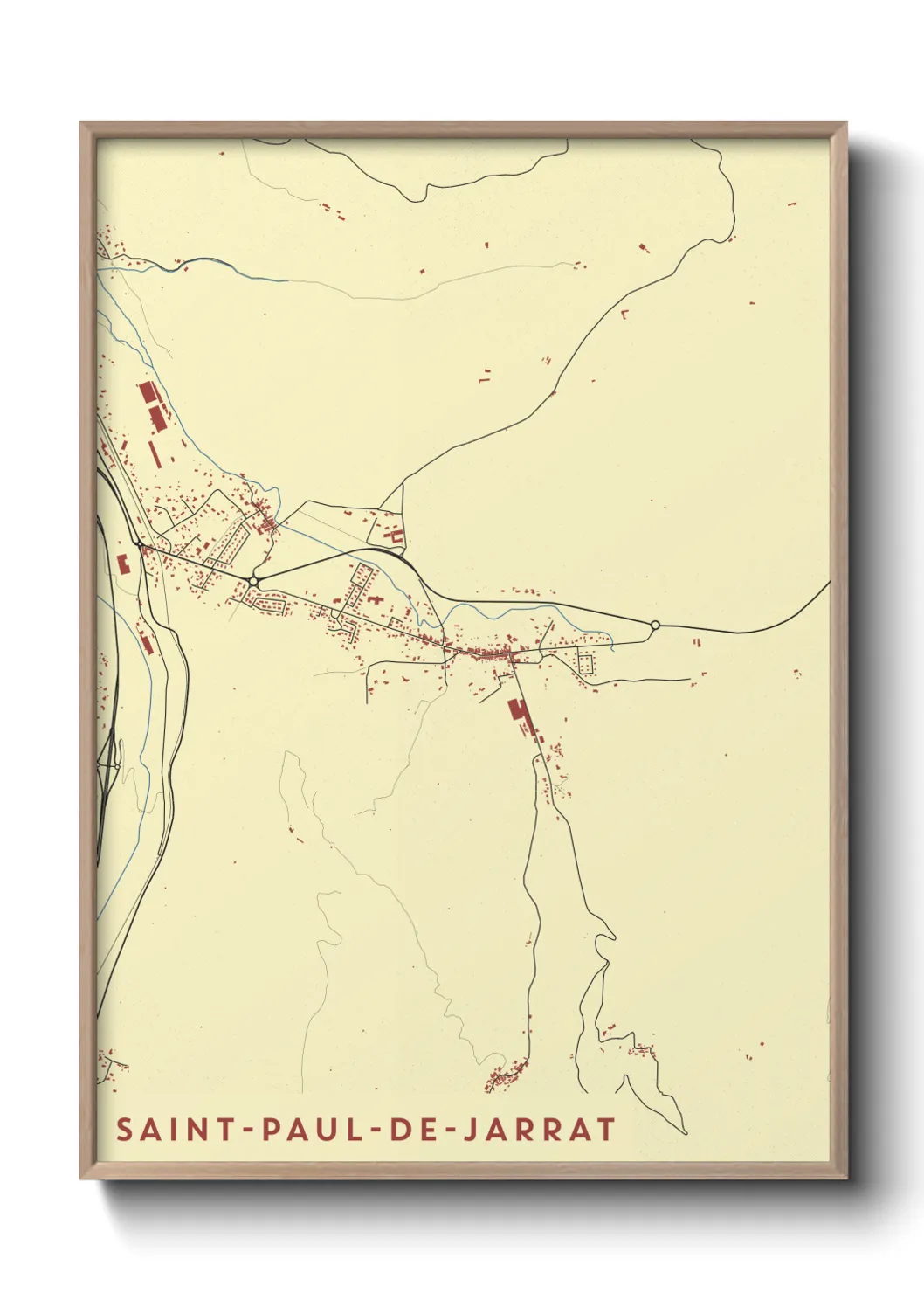 Un poster carteSaint-Paul-de-Jarrat