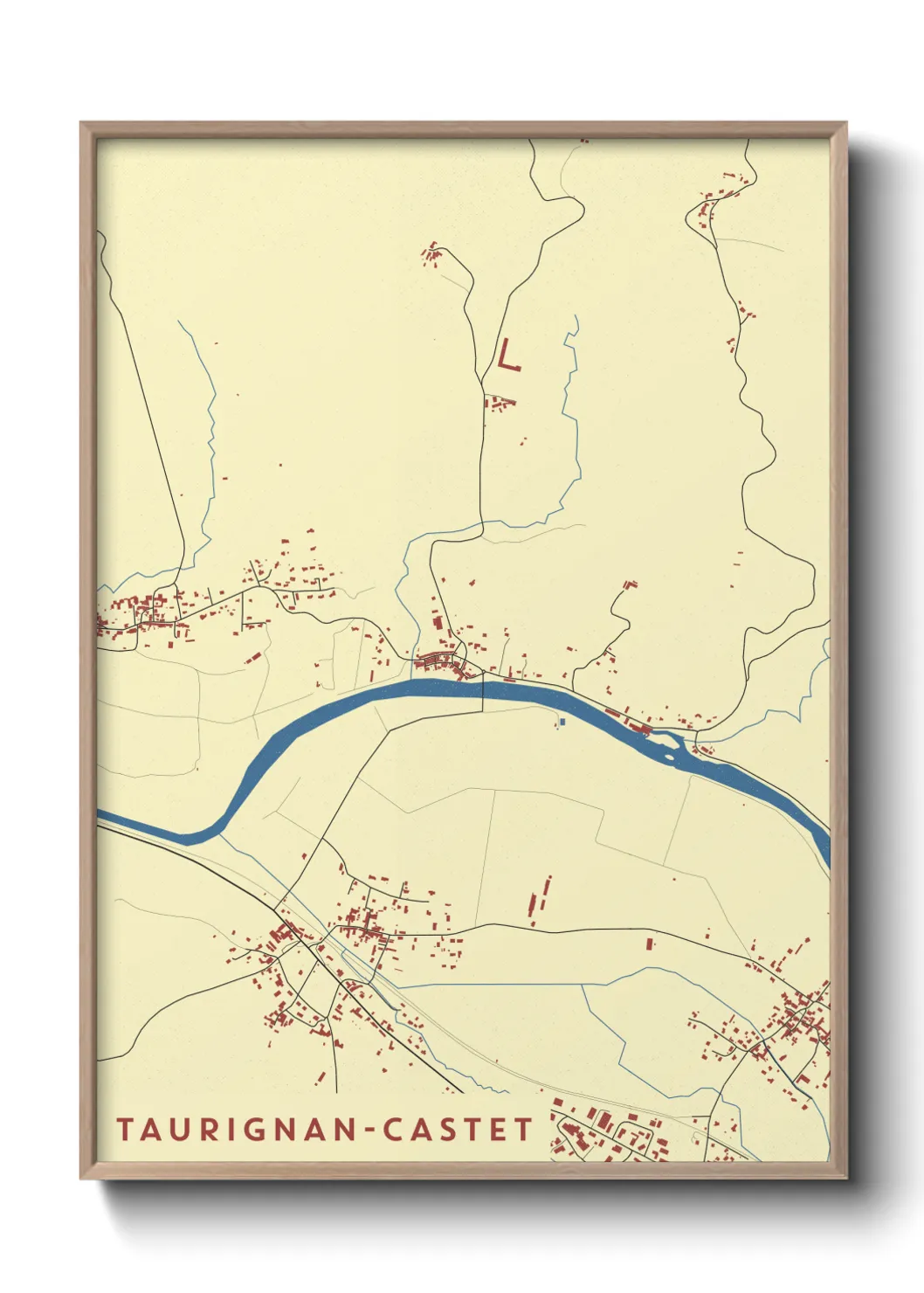 Un poster carteTaurignan-Castet