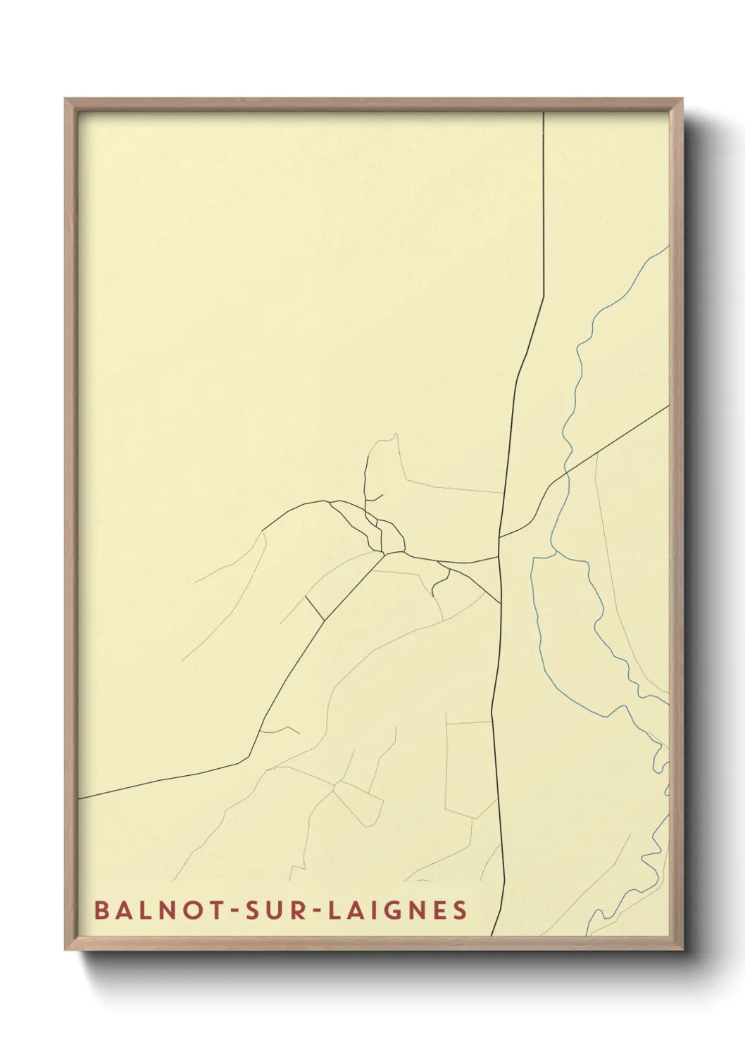 Un poster carteBalnot-sur-Laignes