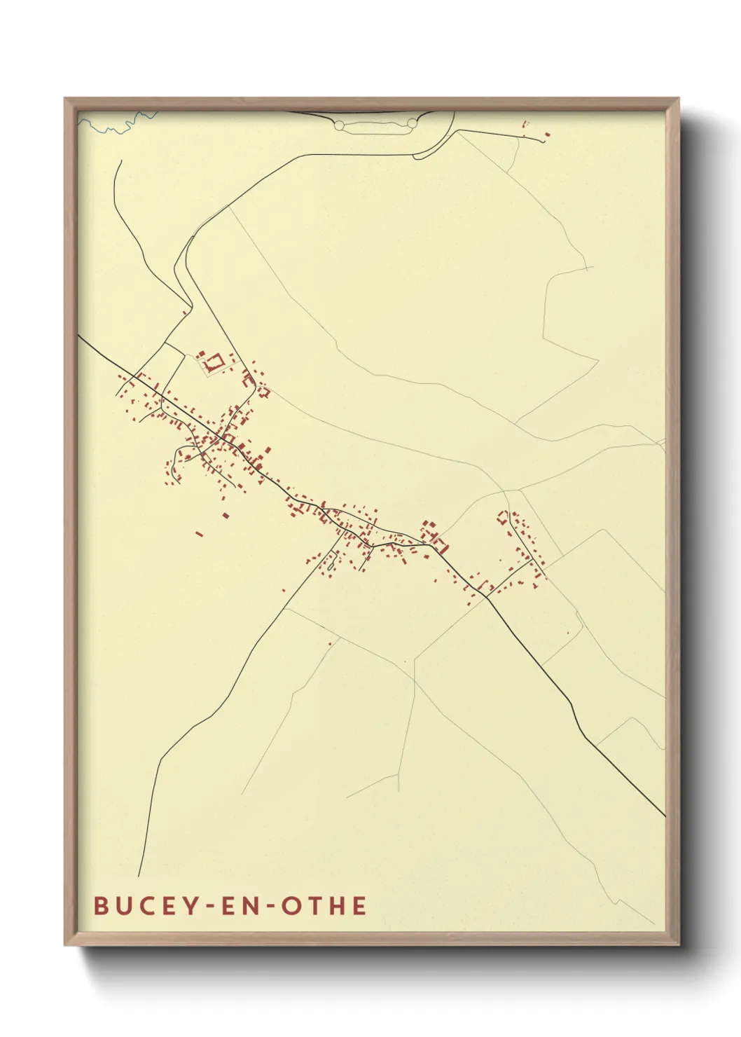 Une affiche de carte sur Bucey-en-Othe