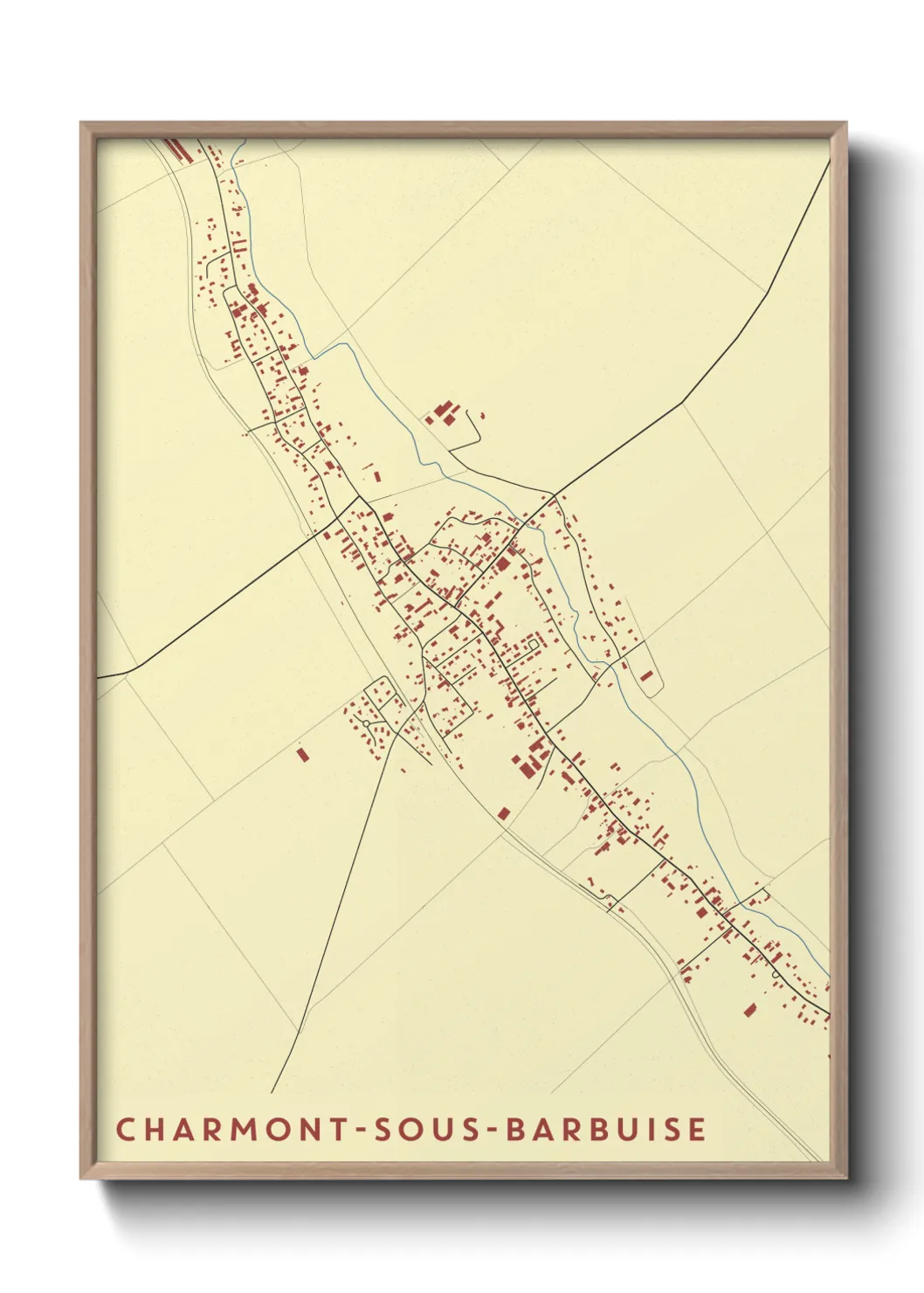 Un poster carteCharmont-sous-Barbuise