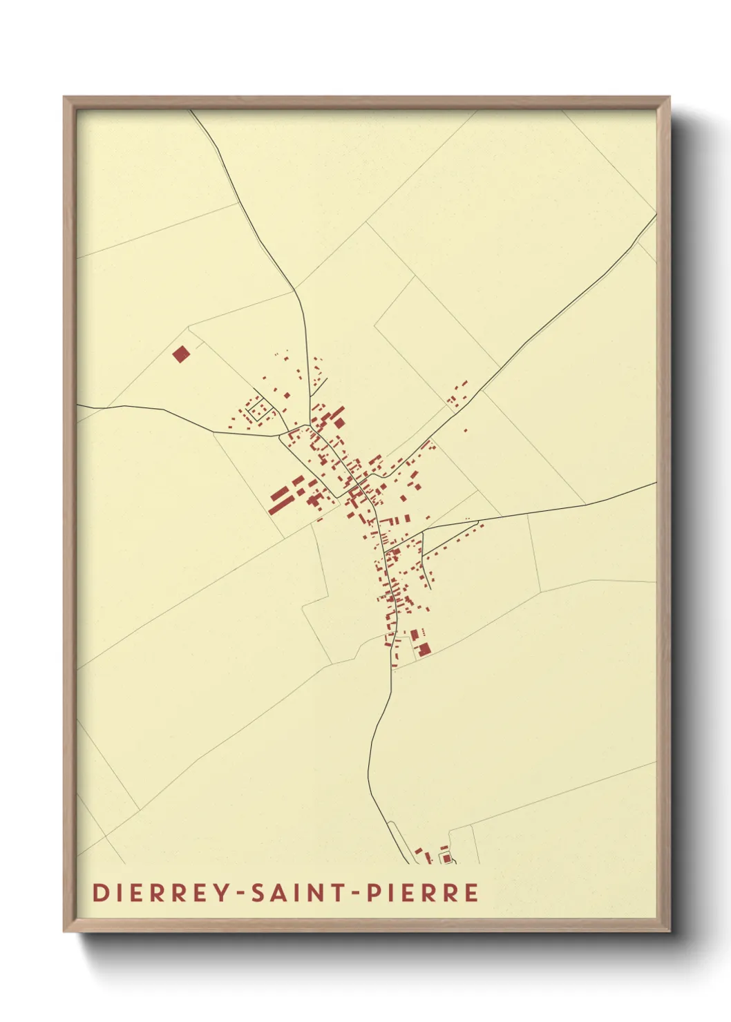 Un poster carteDierrey-Saint-Pierre