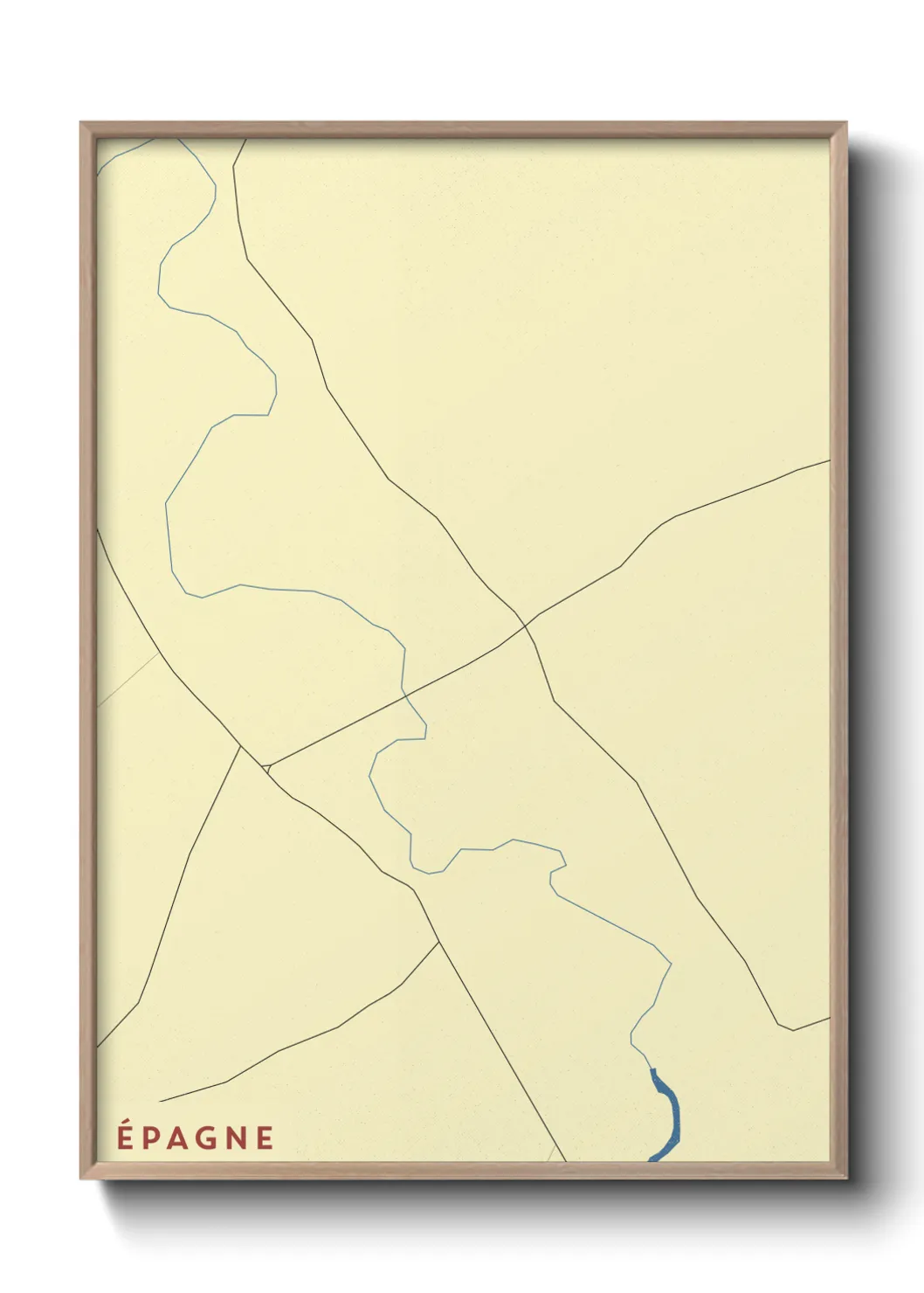 Une affiche de carte sur Épagne