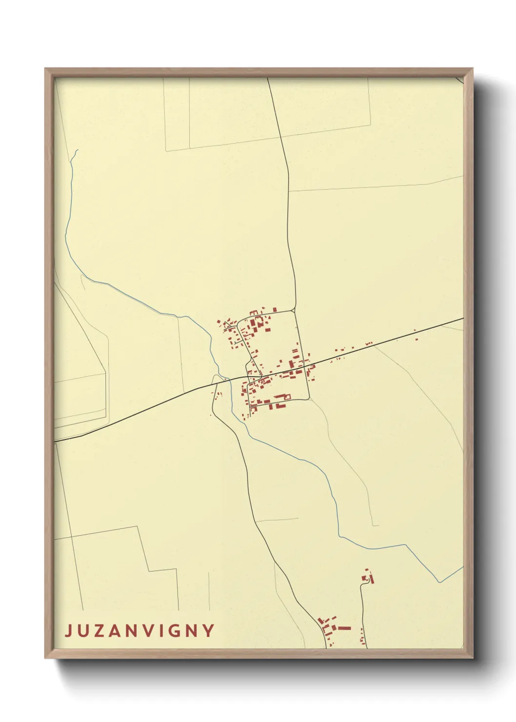 Une affiche de carte sur Juzanvigny