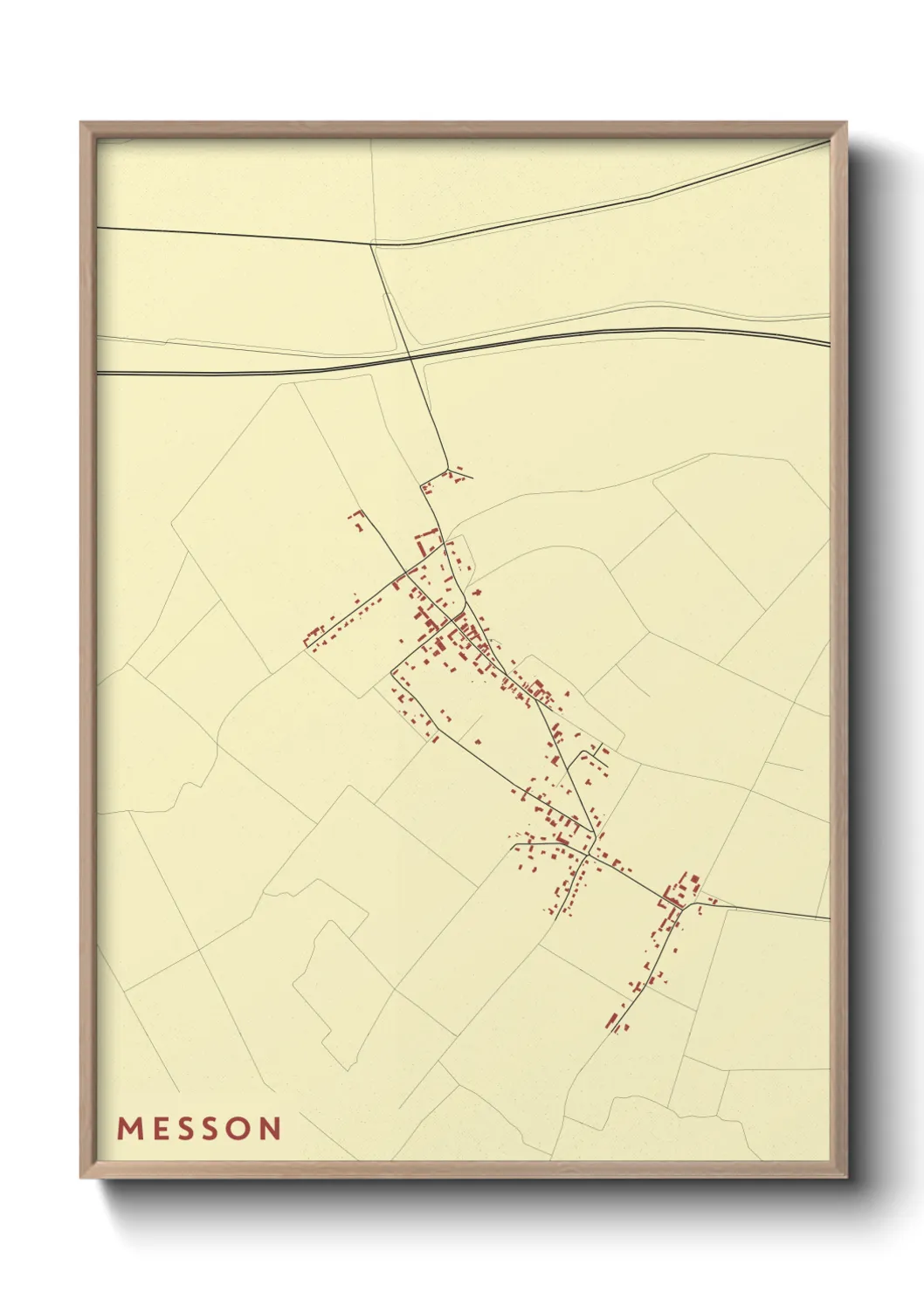 Une affiche de carte sur Messon