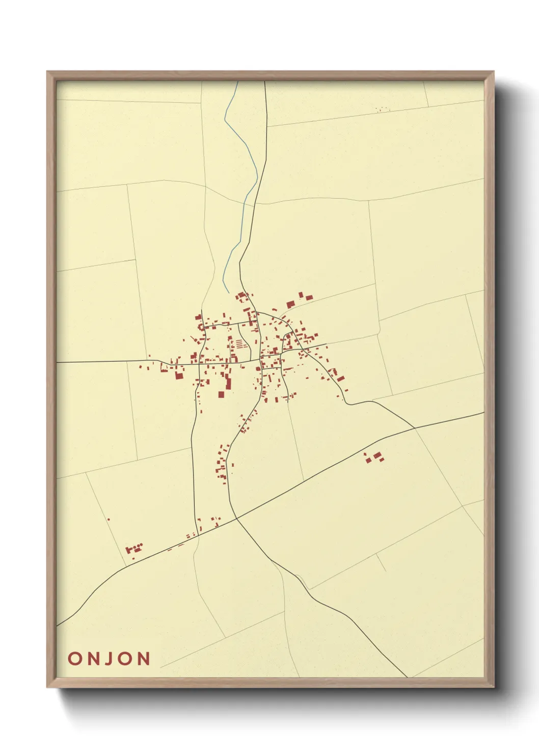 Une affiche de carte sur Onjon