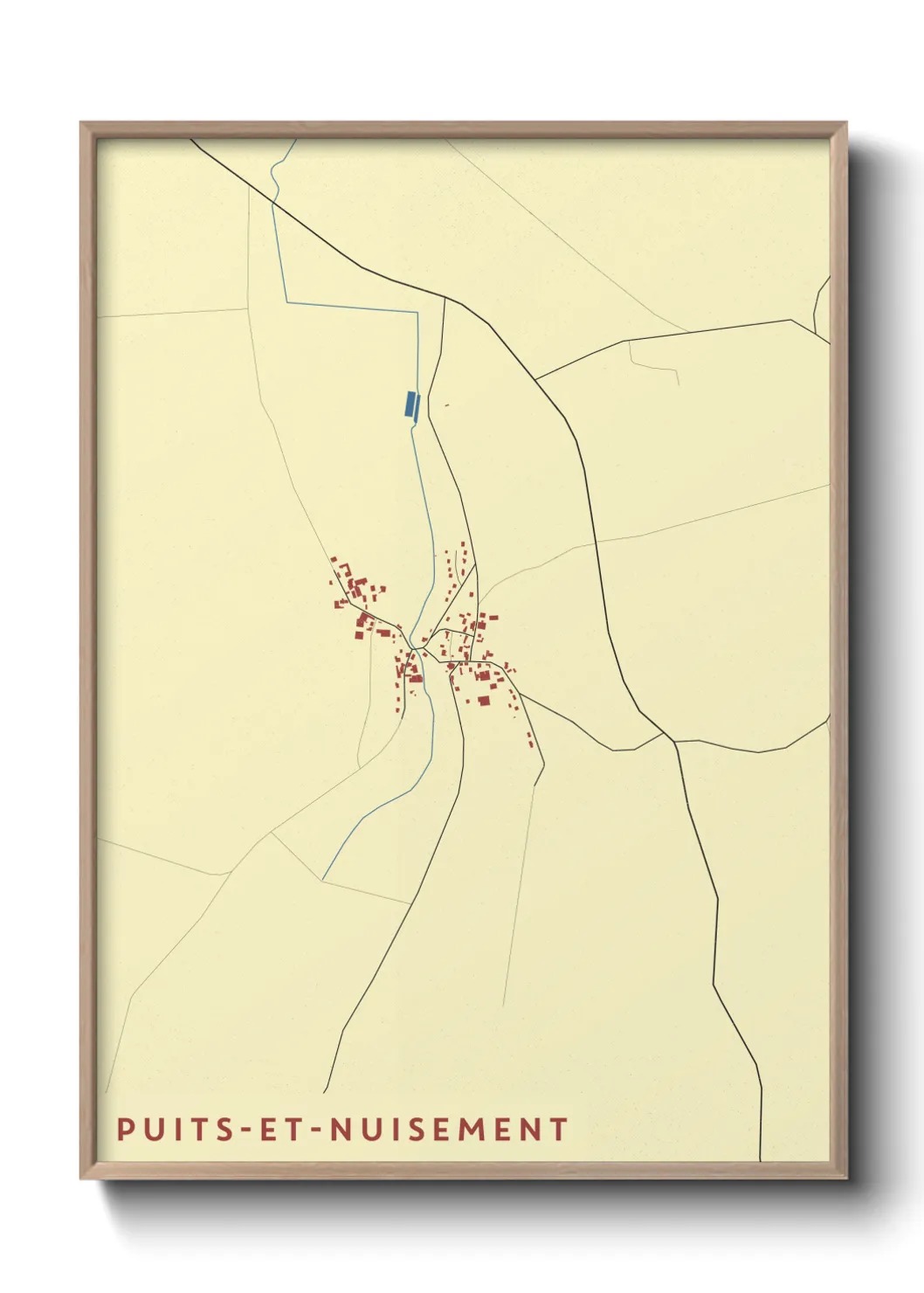 Une affiche de carte sur Puits-et-Nuisement