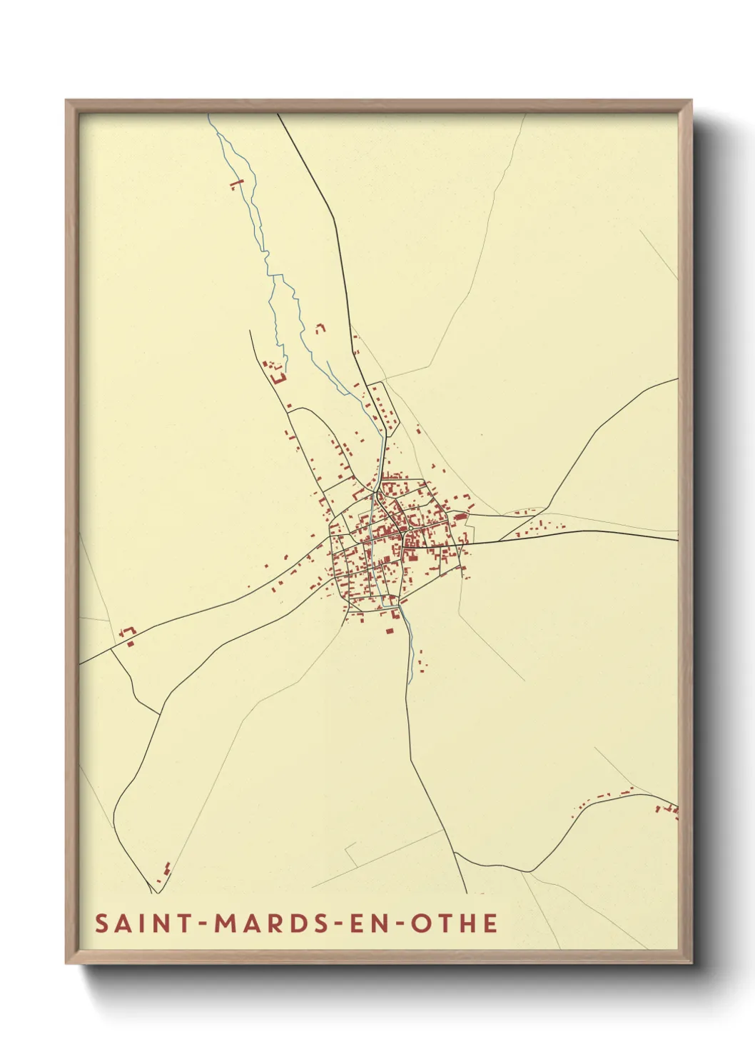 Une affiche de carte sur Saint-Mards-en-Othe