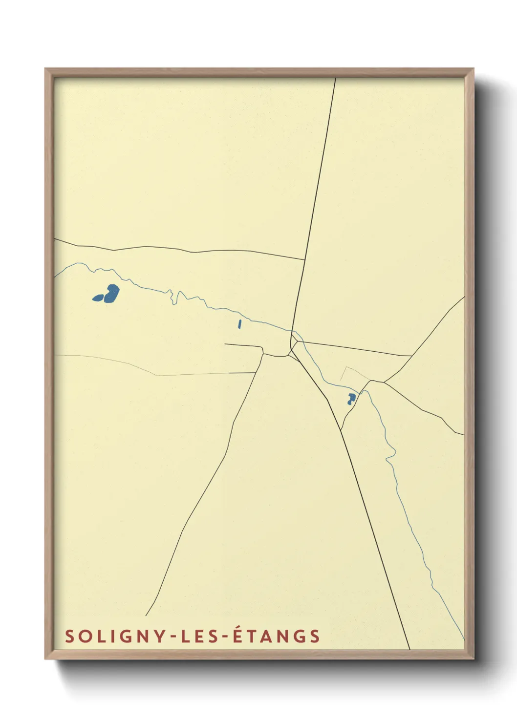Un poster carteSoligny-les-Étangs