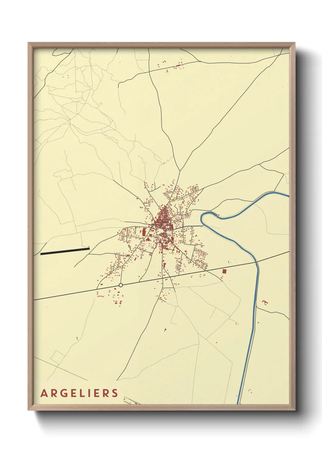Une affiche de carte sur Argeliers