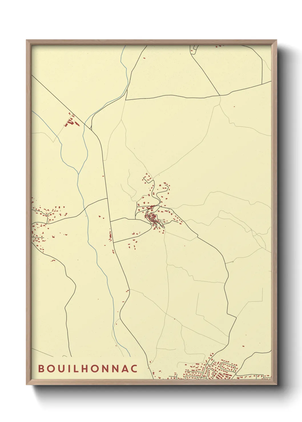 Une affiche de carte sur Bouilhonnac