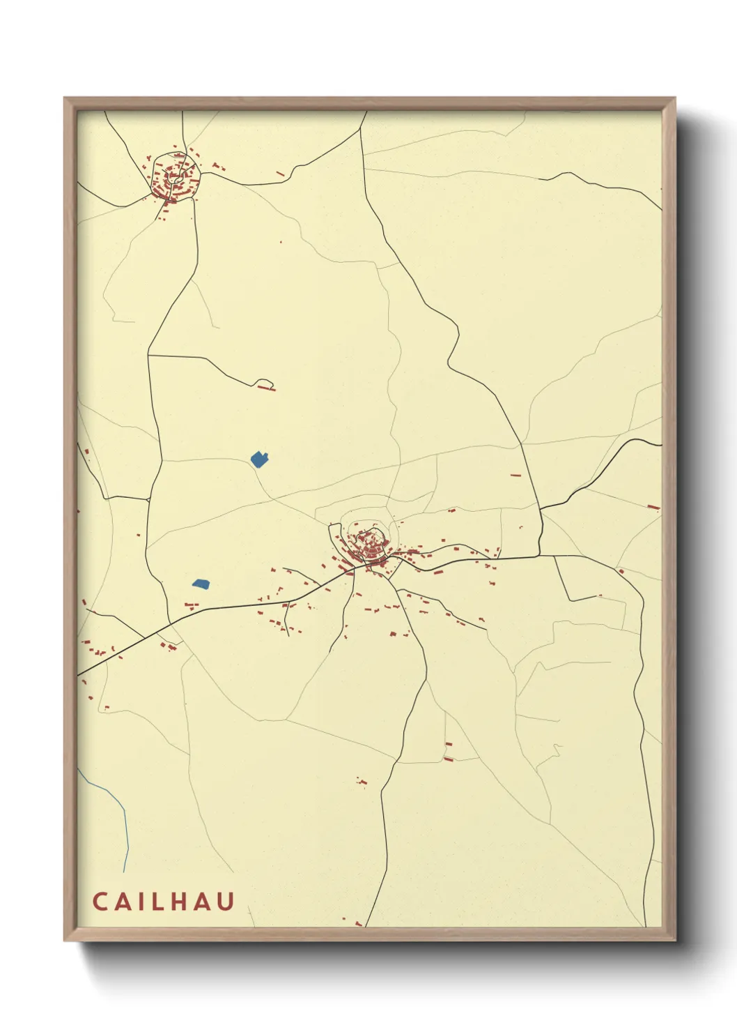Une affiche de carte sur Cailhau