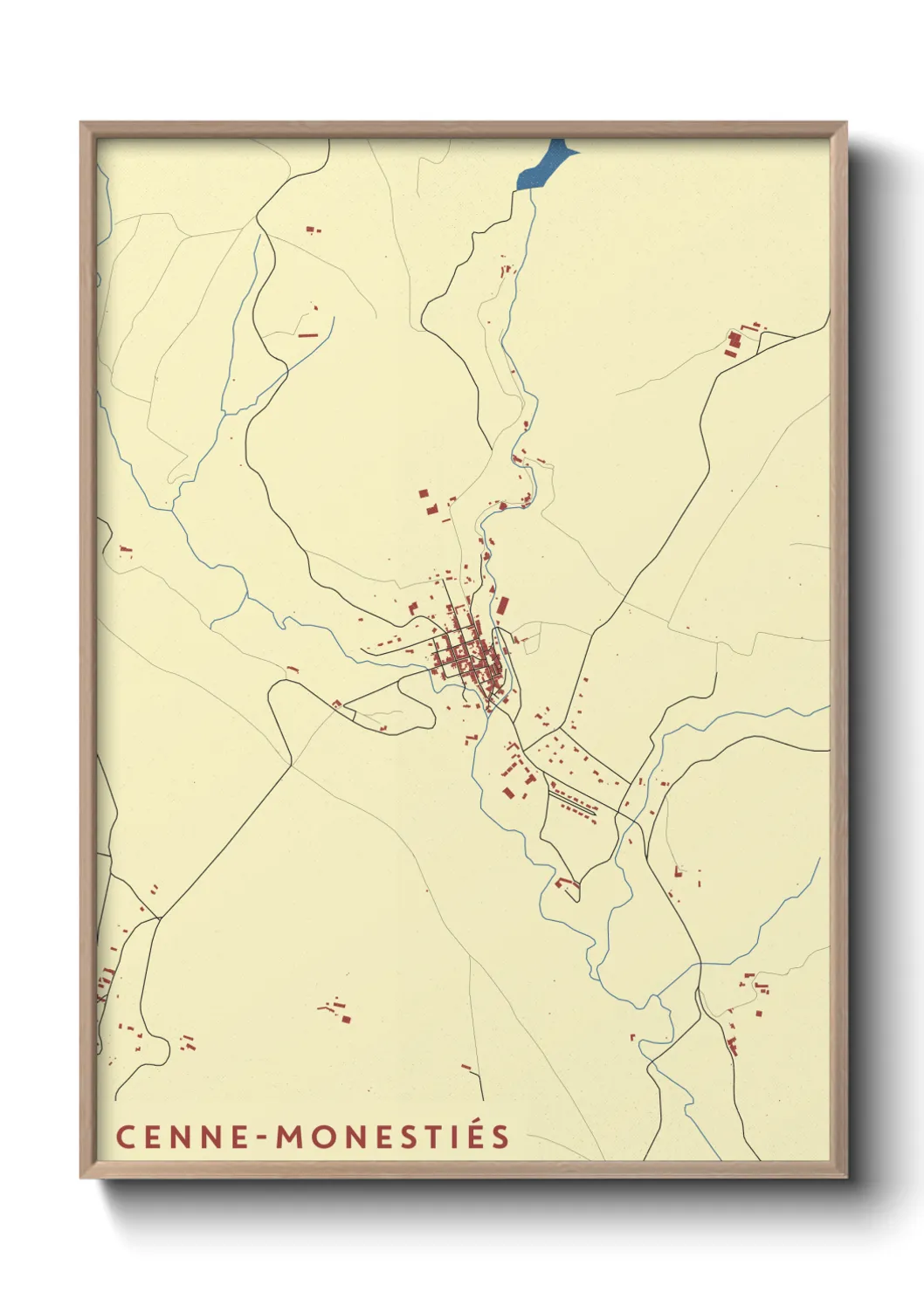 Une affiche de carte sur Cenne-Monestiés