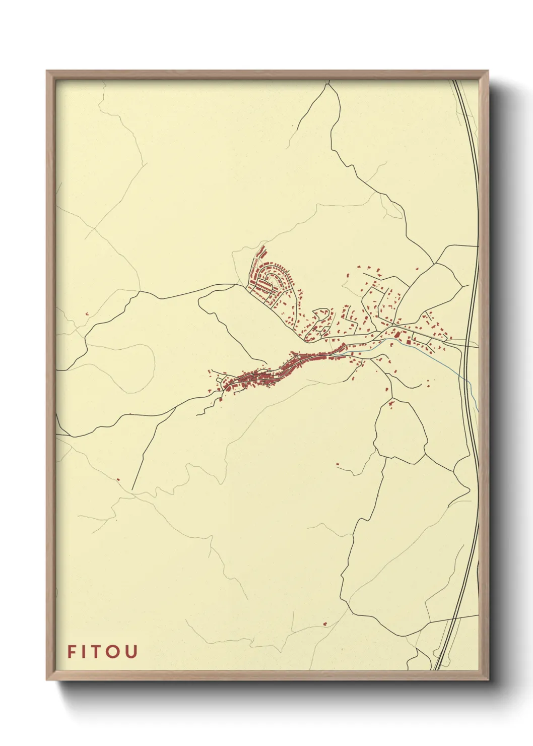 Une affiche de carte sur Fitou