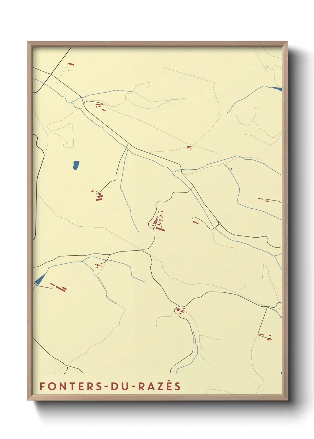 Un poster carteFonters-du-Razès