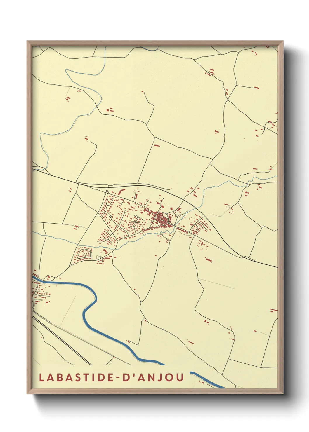 Une affiche de carte sur Labastide-d'Anjou
