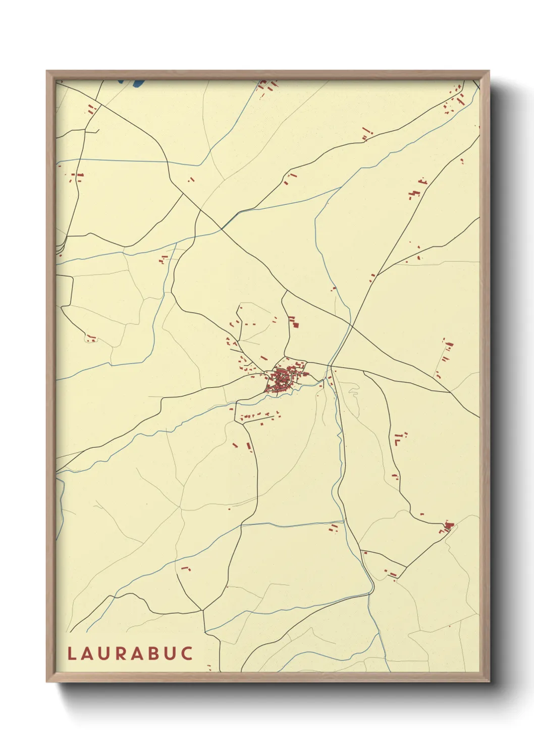 Une affiche de carte sur Laurabuc