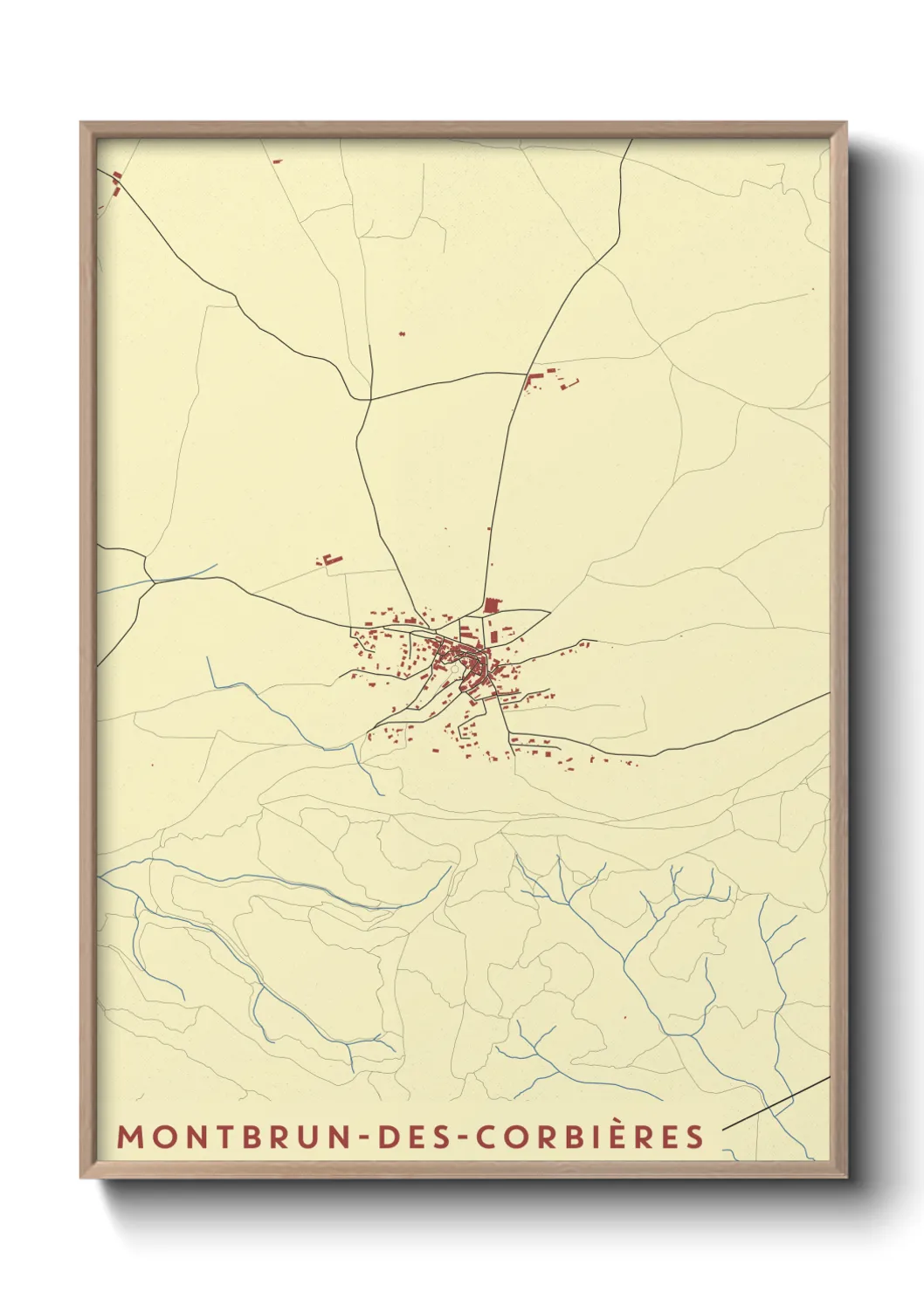 Un poster carteMontbrun-des-Corbières