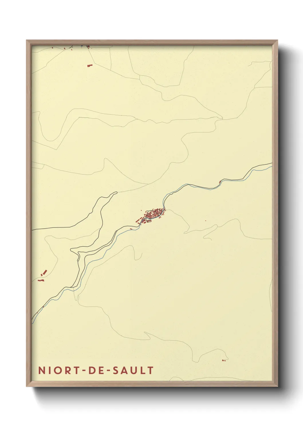 Un poster carteNiort-de-Sault