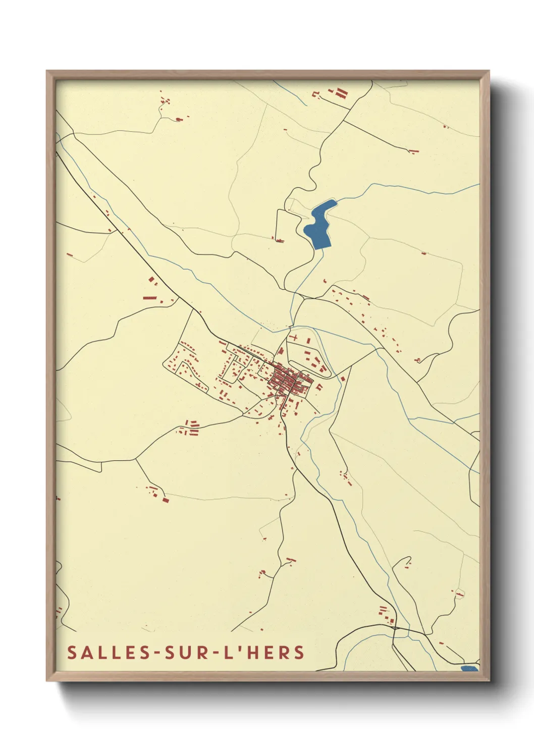 Un poster carteSalles-sur-l'Hers