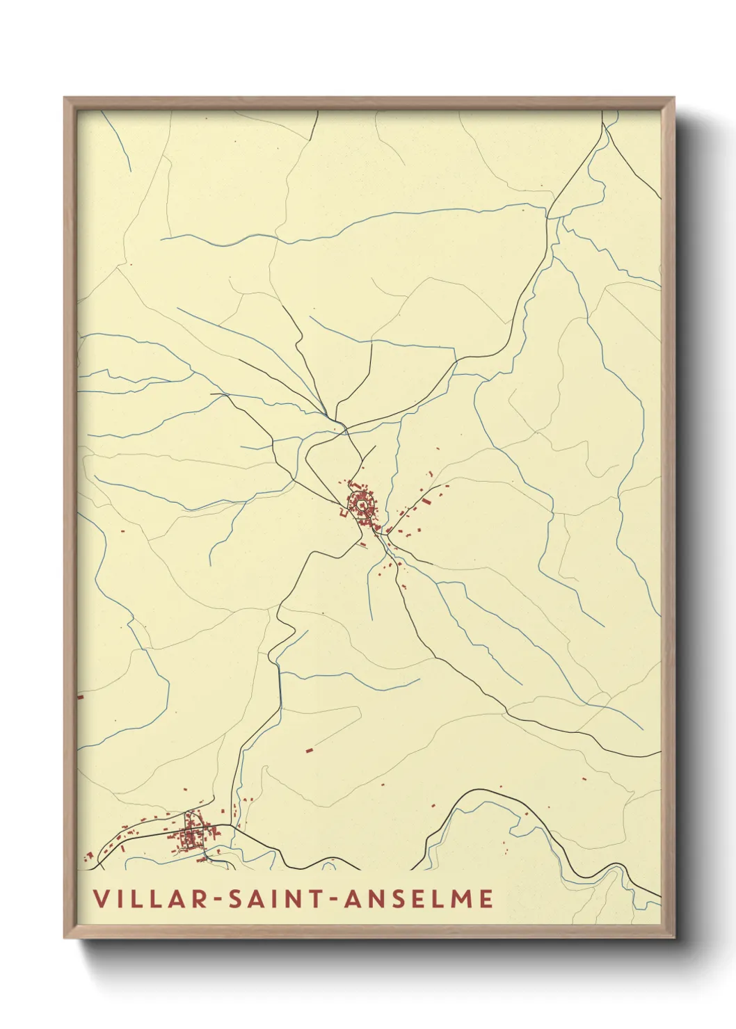 Un poster carteVillar-Saint-Anselme